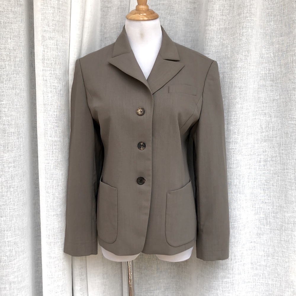 Cerutti 1881 taupe single breasted blazer